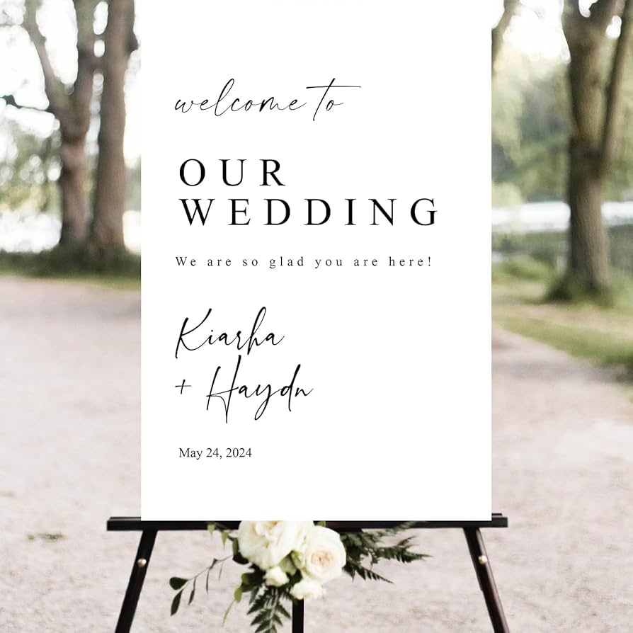 【受注製作品】Wedding Welcome Board Amazon.com: Personalized Name Wedding Welcome Sign Wooden